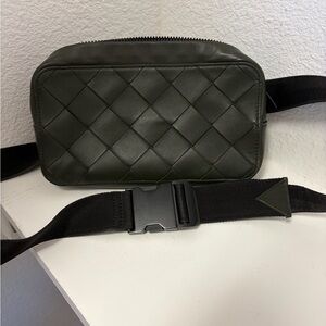 Bottega Veneta Dark Green Quilted Belt Bag